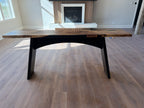 Oregon Myrtle & Black Epoxy Statement Foyer Table