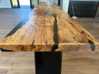 Oregon Myrtle & Black Epoxy Statement Foyer Table