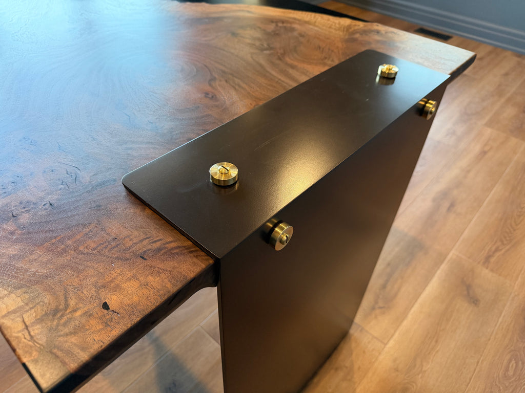 Oregon Walnut & Black Epoxy Live Edge Desk