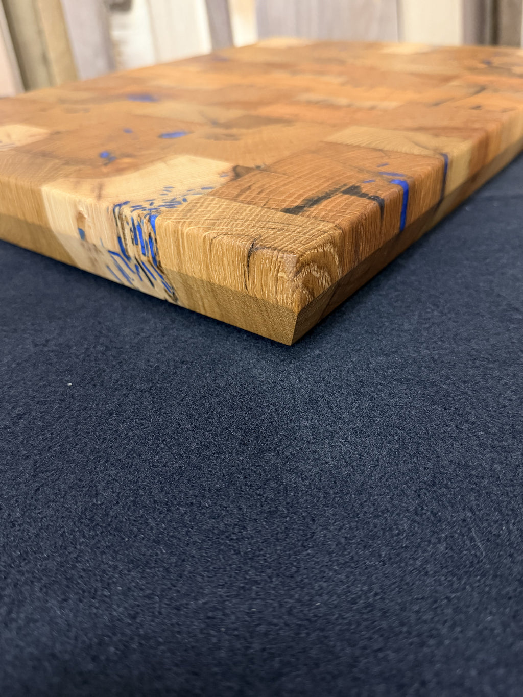 White Oak, Red Oak & Hickory Blue Resin Board