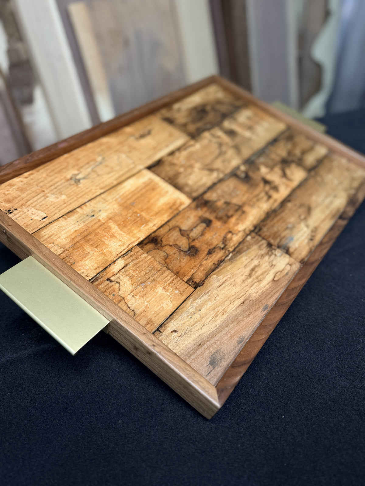 Spalted Red Maple Clear Resin Serving Tray