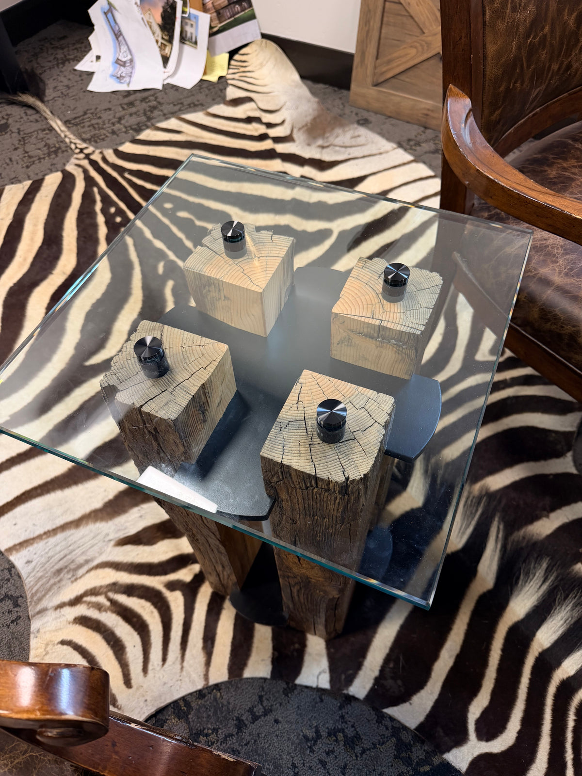 The Timber & Glass Architectural Side Table