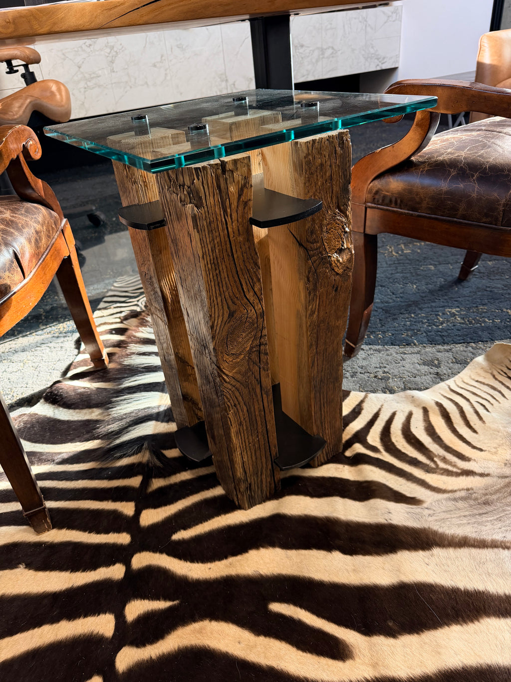 The Timber & Glass Architectural Side Table