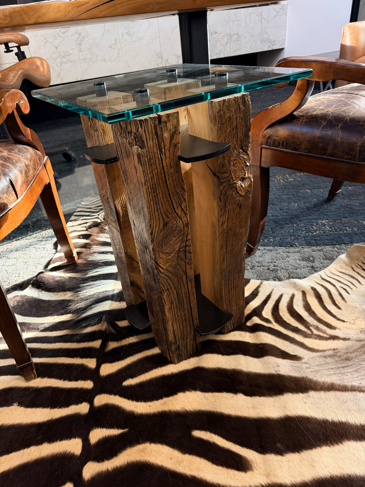 The Timber & Glass Architectural Side Table